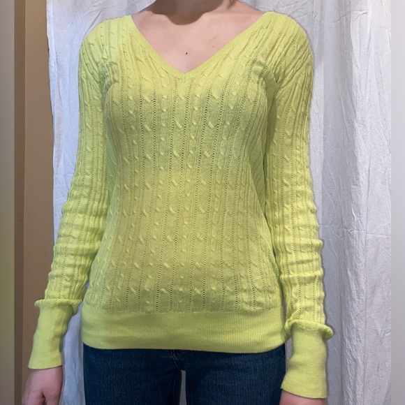 Vintage Y2K yellow knited long sleeve - Picture 1 of 3